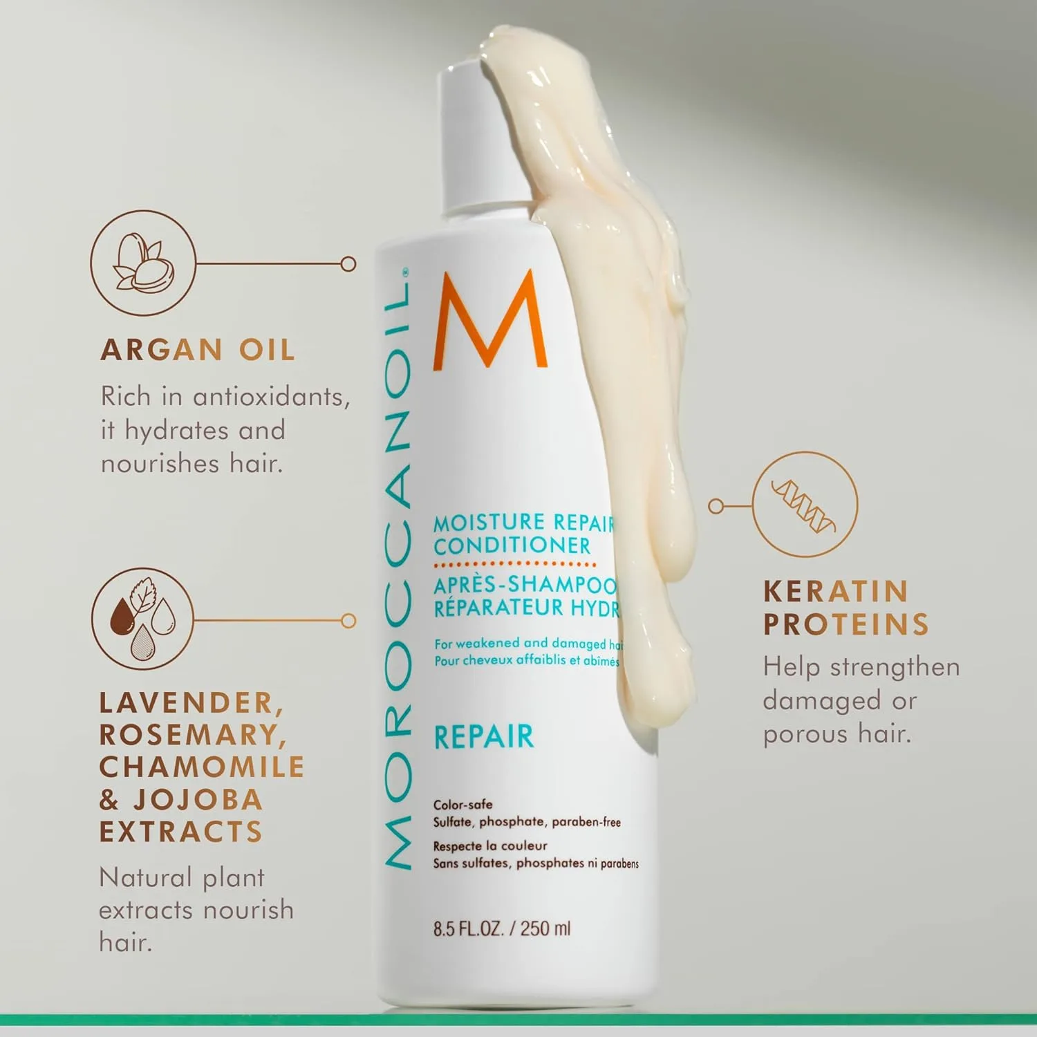 Набор шампуня и кондиционера Moroccanoil Moisture Repair 251 мл — фото 4