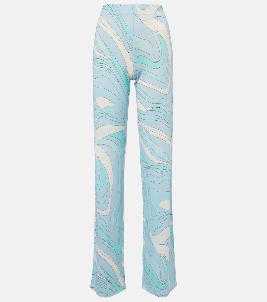 

Мармо сатиновые джерси прямые брюки Pucci, Aqua Marmo