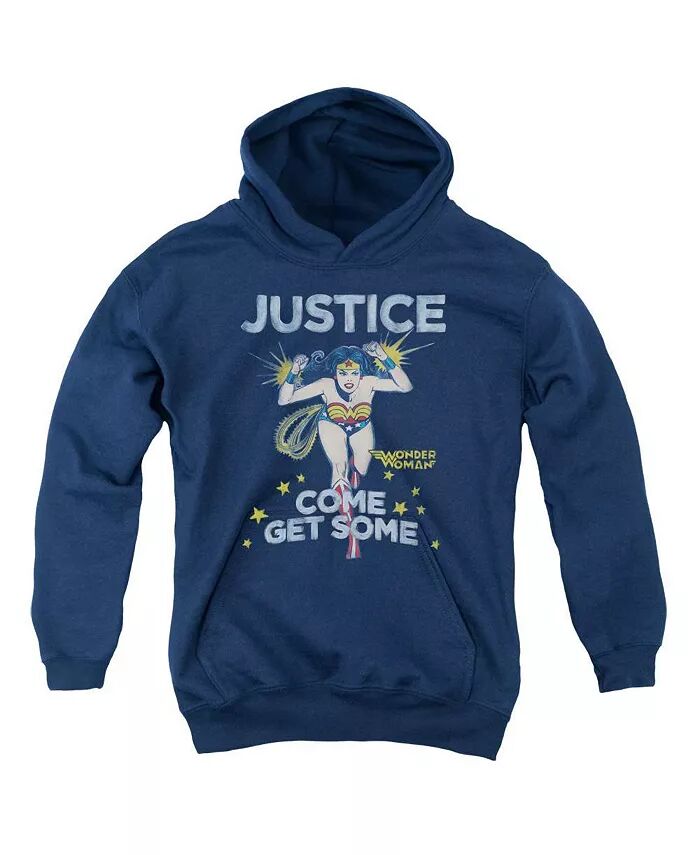 

Мальчики Молодежь Get Some Pull Over Hoodie / Толстовка с капюшоном DC Comics, синий