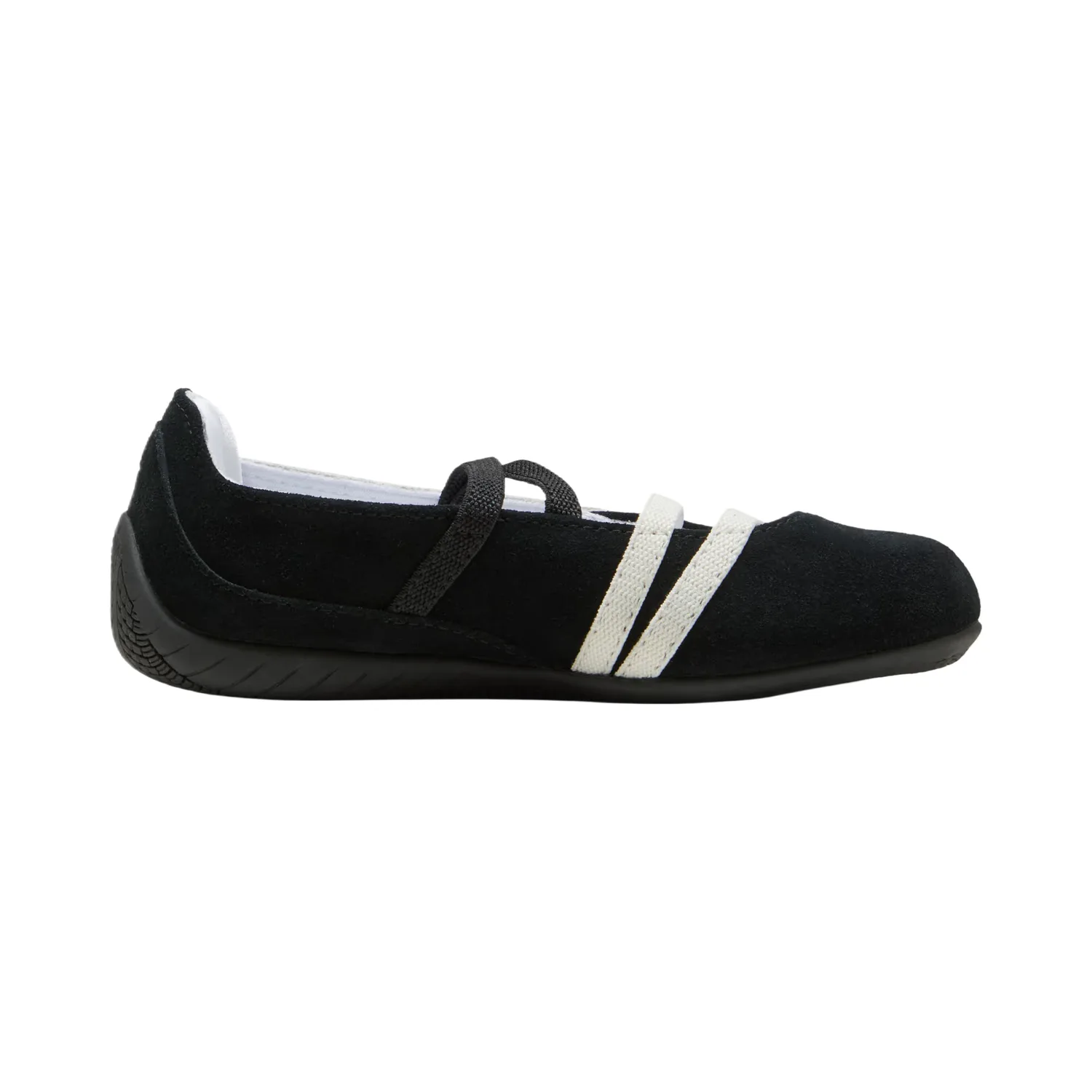 Танцевальные туфли Speedcat Cow Leather Slip Resistant Low top для детей PUMA, PUMA Black-PUMA White-Warm White — фото 3
