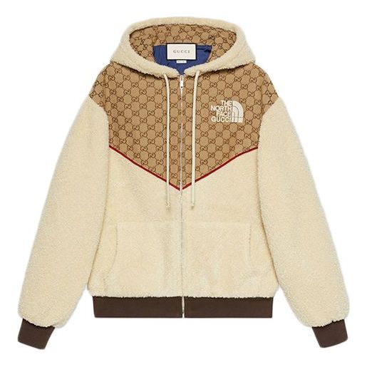

Куртка the north face x gg canvas shearling jacket 'beige' Gucci, бежевый