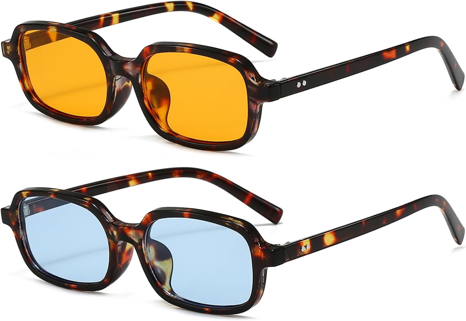 

Ретро прямоугольные солнцезащитные очки для женщин и мужчин, модные маленькие квадратные солнцезащитные очки, узкие солнцезащитные очки piscm, Tortoise Frame/Yellow Lens+tortoise Frame/Blue Lens