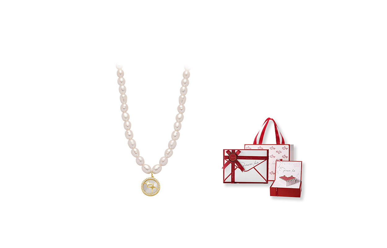 

Женское ожерелье WANLIACC, Pearl Astral Necklace + [Love Heart Gift Box]