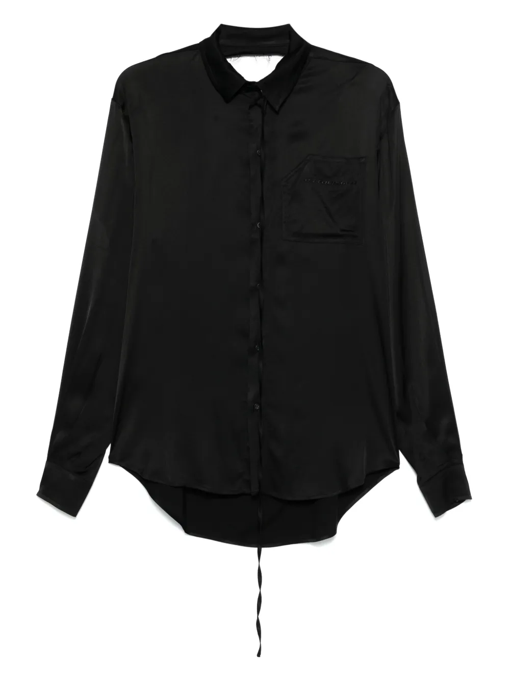 

Атласная рубашка с вырезом Ottolinger, черный
