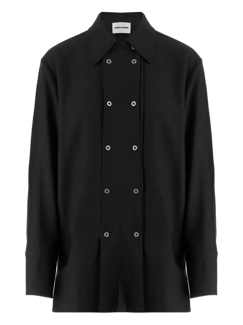 

Двубортное пальто из вирджинской шерсти JIL SANDER, черный