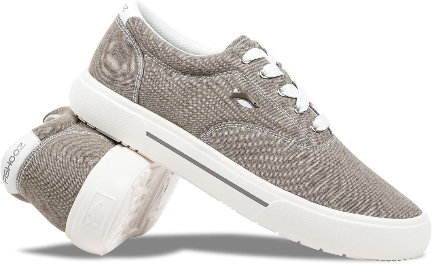 

Мужские парусиновые кроссовки FISHOOZ Sunbrella CVO с шнуровкой, стойкие к выцветанию, водоотталкивающие, лодочные, для рыбалки и повседневной носки, слоновая кость/песочный