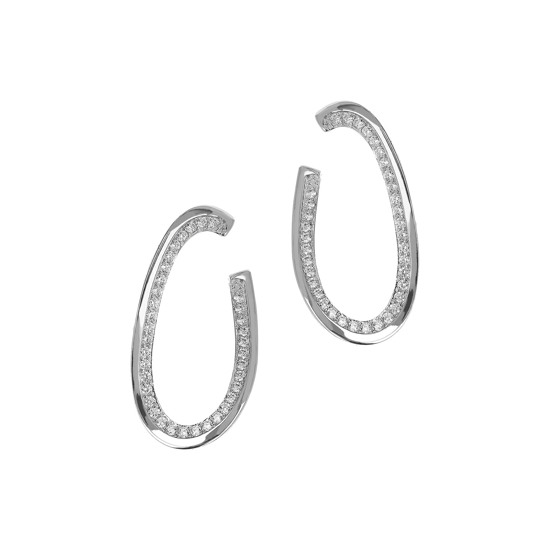 

Autentica - серьги-кольца 1-1/2 дюйма Autentica, Rhodium