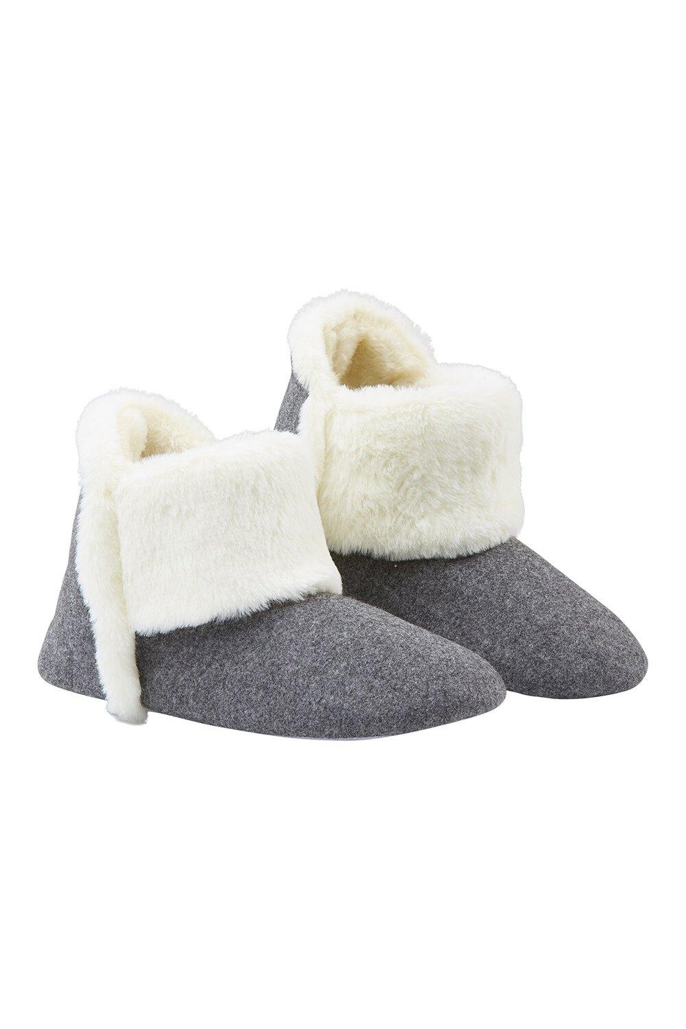 Пушистые тапочки Dunlop, серый
