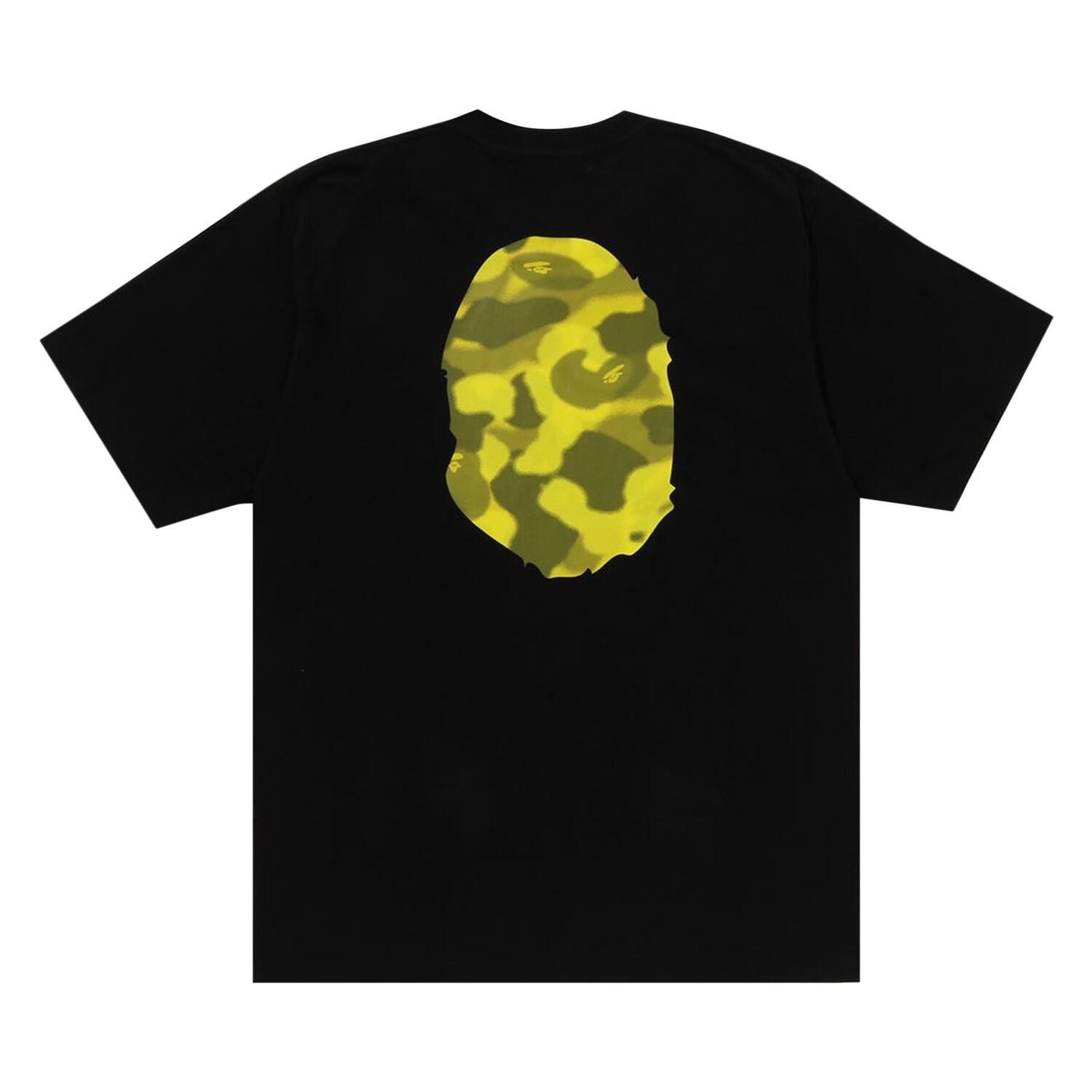 Футболка BAPE Radiation Camo с изображением головы большой обезьяны, черная — фото 2