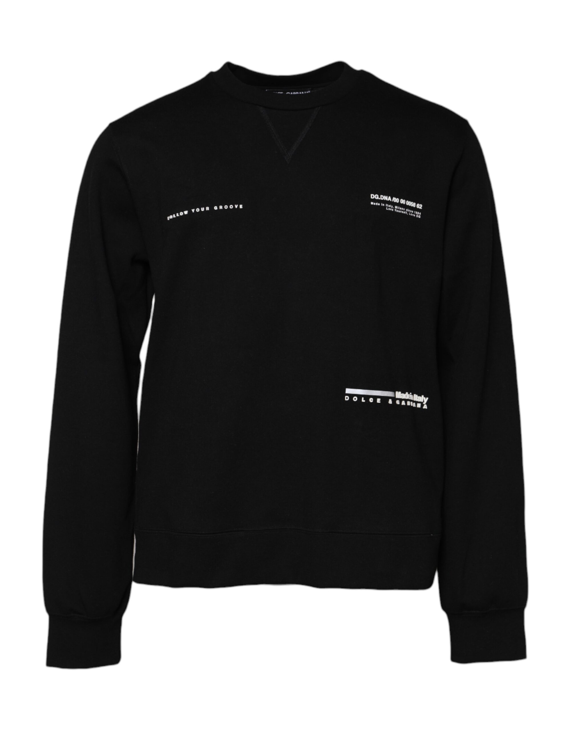 Черный хлопковый вязаный свитер с логотипом Dolce & Gabbana, Black — фото 2