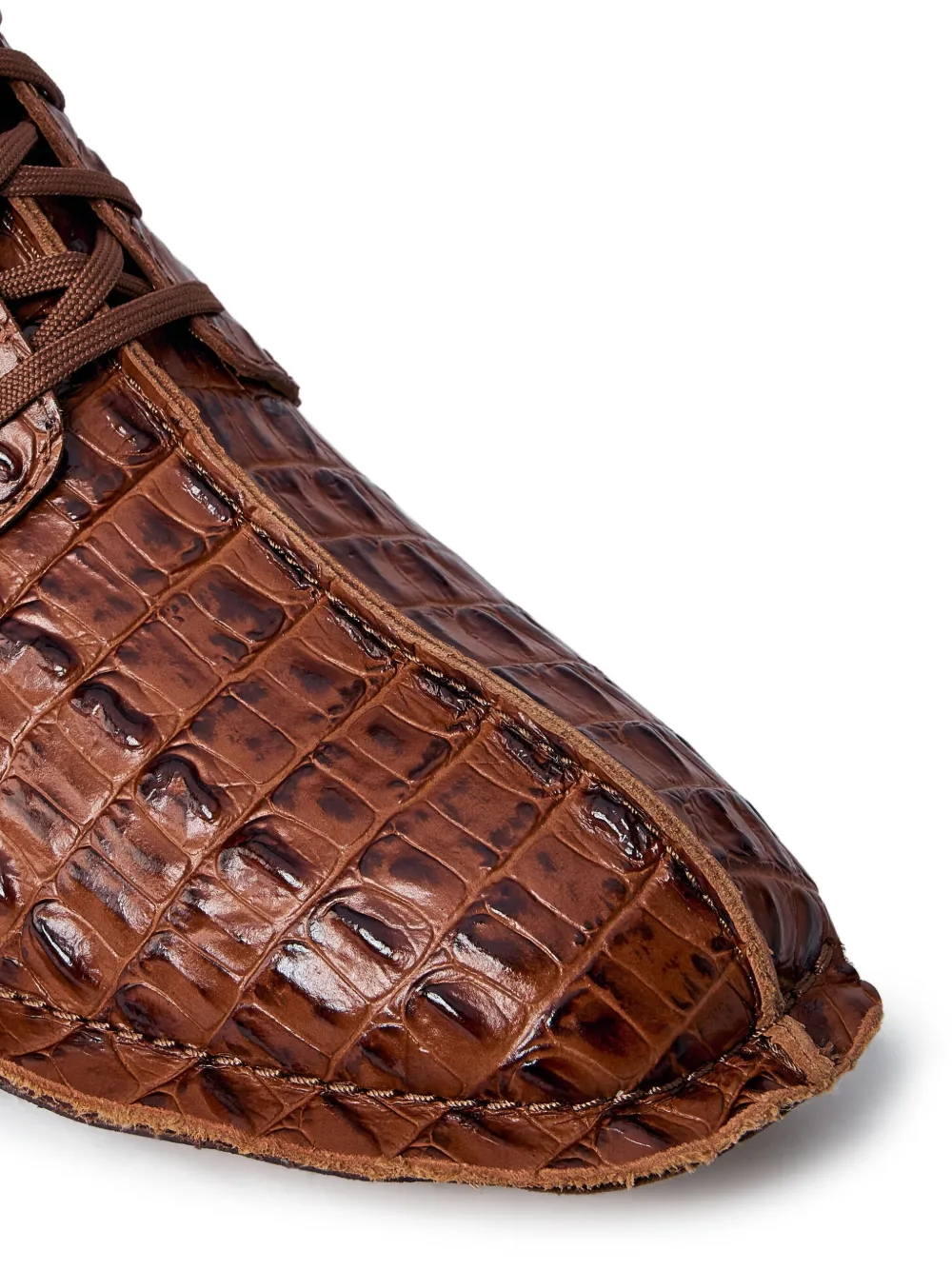 Туфли дерби с тиснением под крокодила из коллаборации с Clarks Martine Rose, коричневый — фото 4