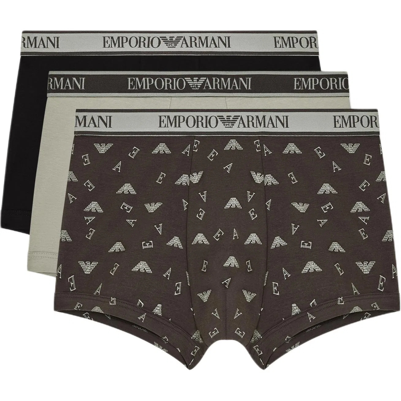 Боксеры EMPORIO ARMANI EA7 3 шт черный+зеленый+коричневый