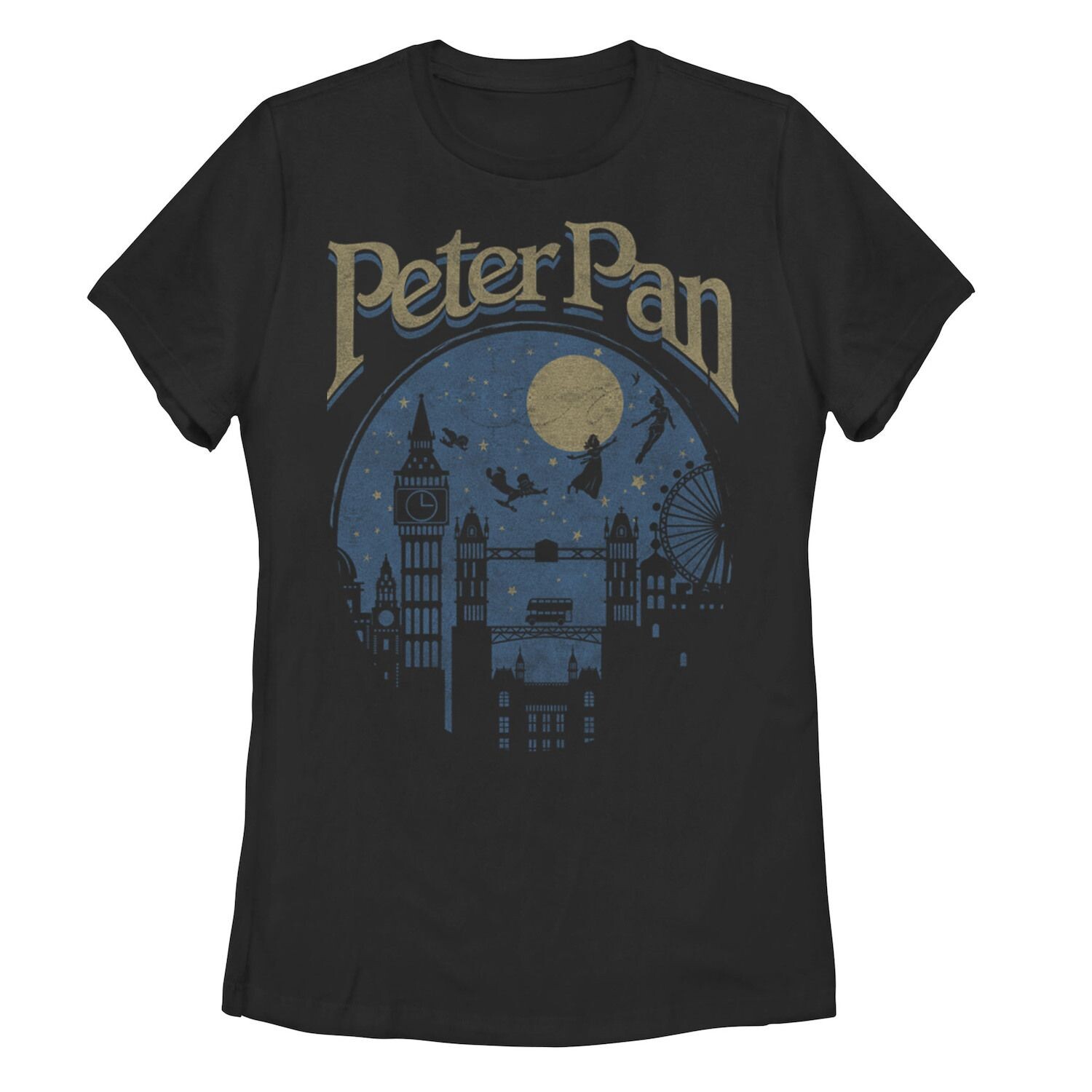 

Юниорская футболка с силуэтом Disney Peter Pan Group Shot London Night Licensed Character