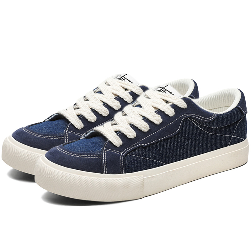 

Medd Кроссовки мужские низкие бордово-серо-джинсовые синие, цвет Denim Blue