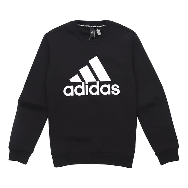 

Толстовка fleece lined stay warm athleisure casual sports pullover round neck black Adidas, черный