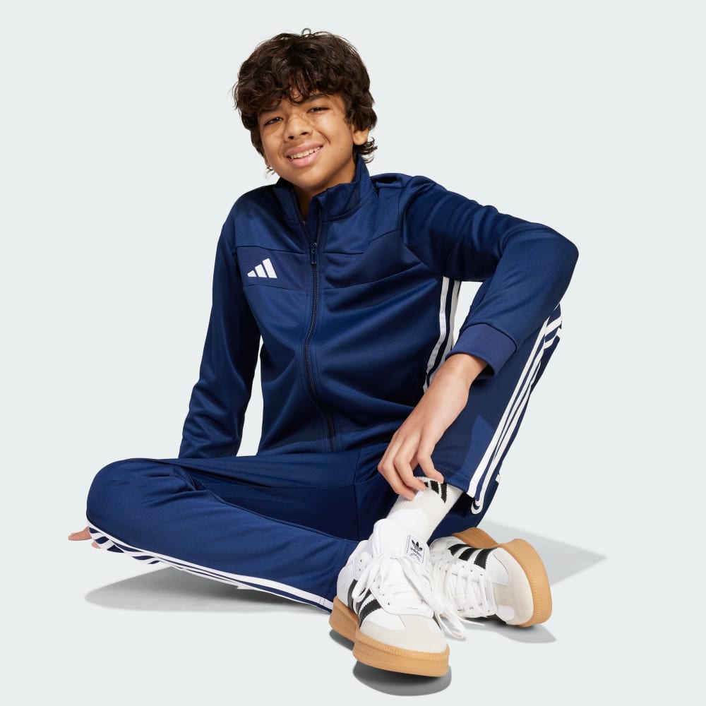Спортивный костюм Adidas Tiro 25 Essentials Training Jacket Kids, синий/белый — фото 4