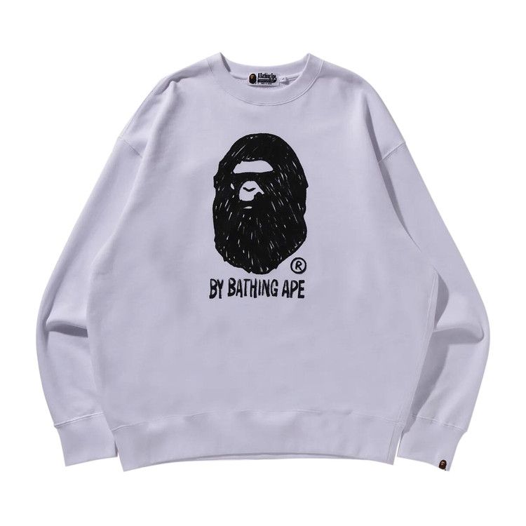 

Свитер BAPE Hand Draw Ape Head Crewneck, White