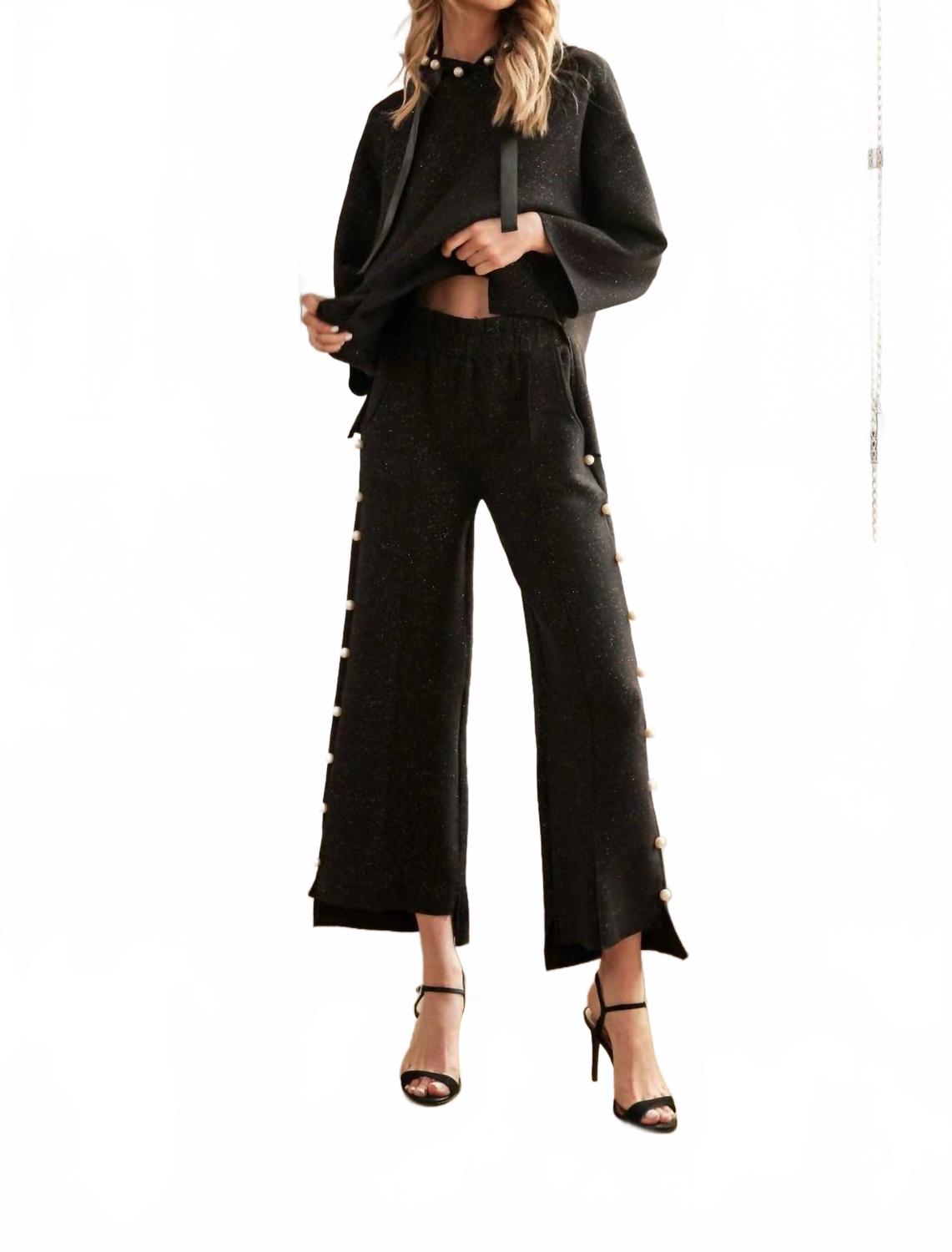 

Joh Худи Francine Pearl с блестками, черное