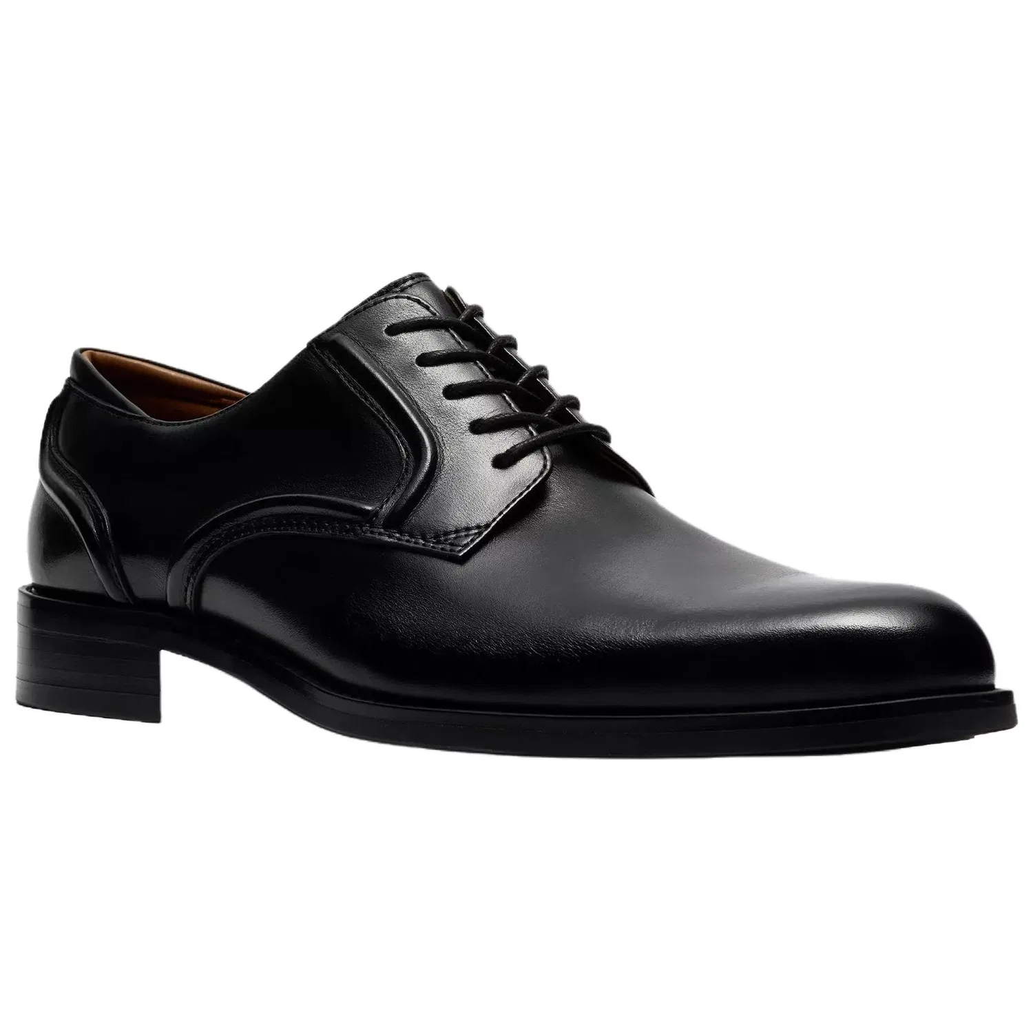 Кожаные туфли на шнуровке Craft Remi Lace Clarks черные — фото 4