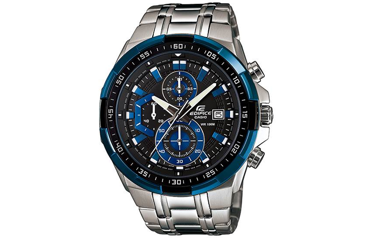 

CASIO Часы Chronograph 'Edifice' Men's Watch EFR-539D-1A2VUEF Blue Watch EFR-539D-1A2, Black/Blue Case