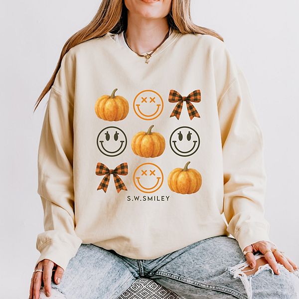 

SWSmiley pumpkin coquette chart - женский легкий свитшот garment dyed Simply Sage Market, Ivory, Зеленый, SWSmiley pumpkin coquette chart - женский легкий свитшот garment dyed Simply Sage Market, Ivory