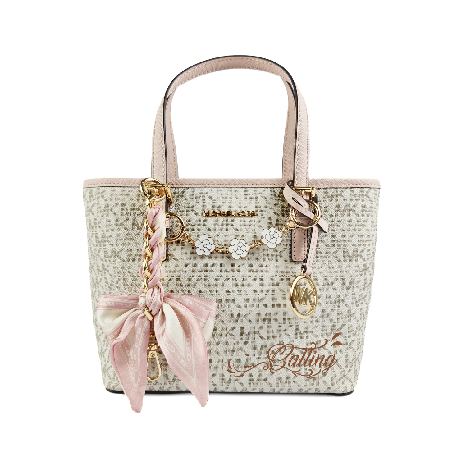 

MICHAEL KORS Сумка Jet Set Leather, шоппер, мини-клатч Vanilla White