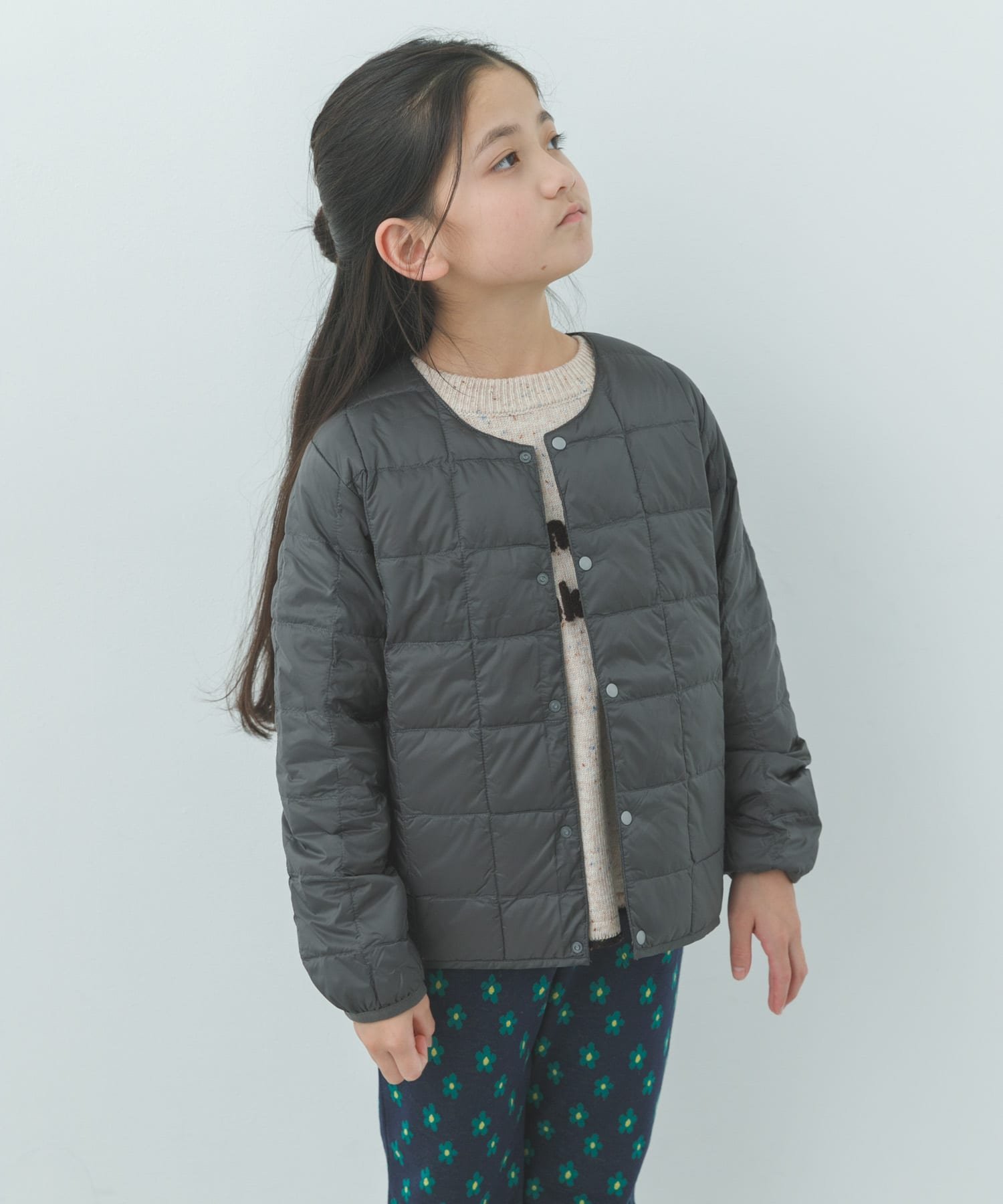 Детская куртка с круглым вырезом и пуговицами TAION URBAN RESEARCH DOORS, Charcoal Gray — фото 4