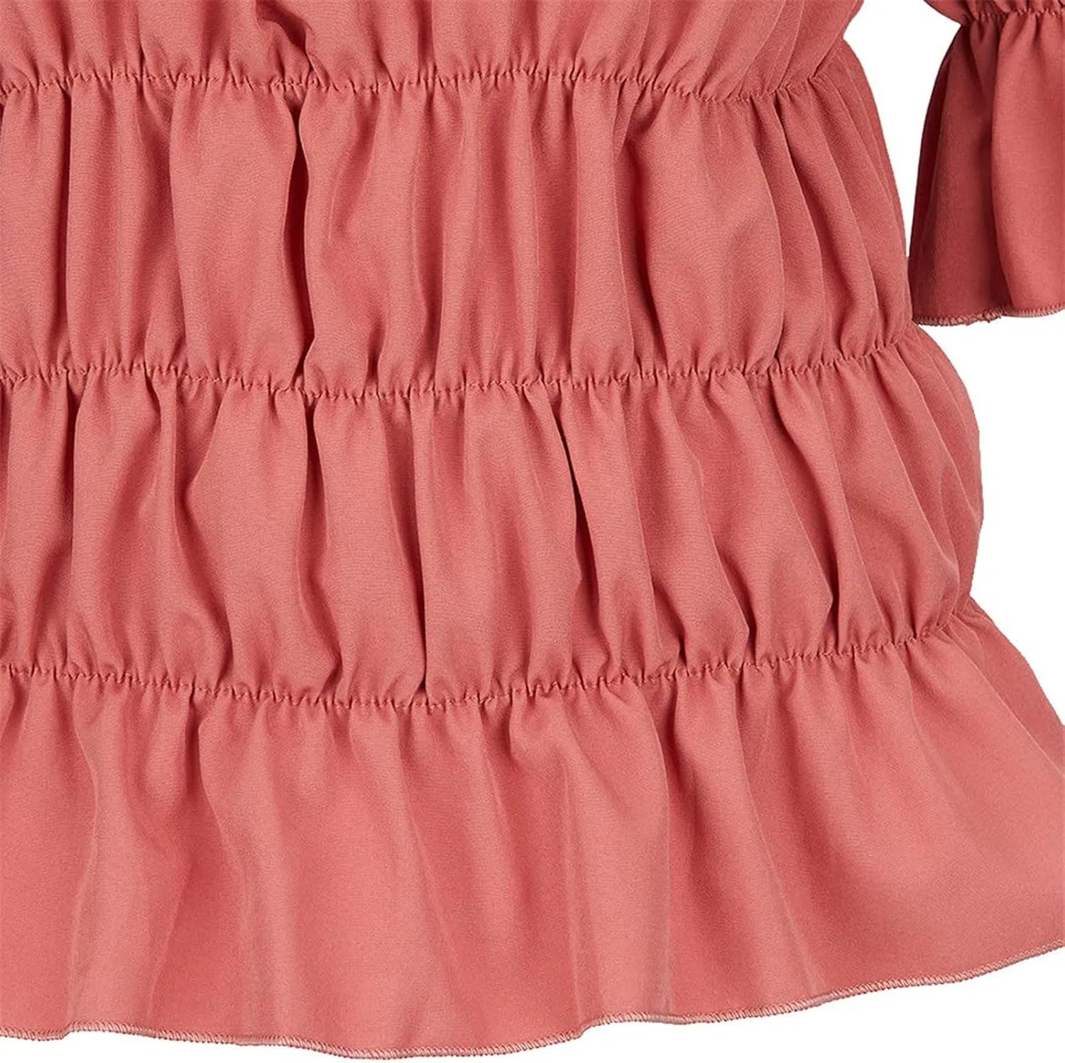 Блуза с коротким рукавом, женская Off Shoulder, арбузно-красный — фото 3