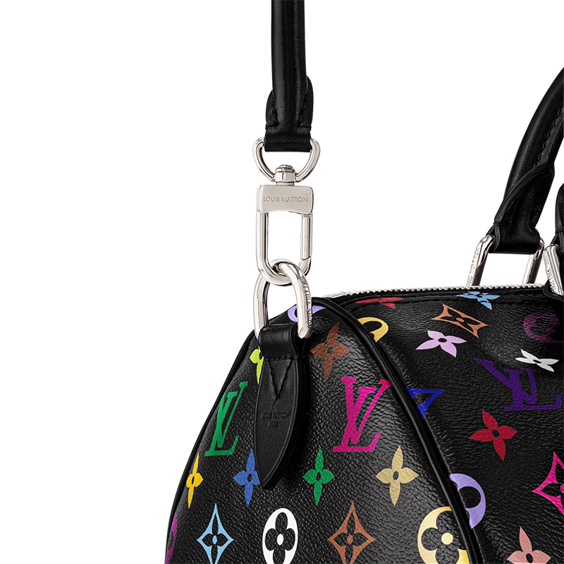 LOUIS VUITTON Сумка X Takashi Murakami Speedy Soft 30 черная разноцветная — фото 4