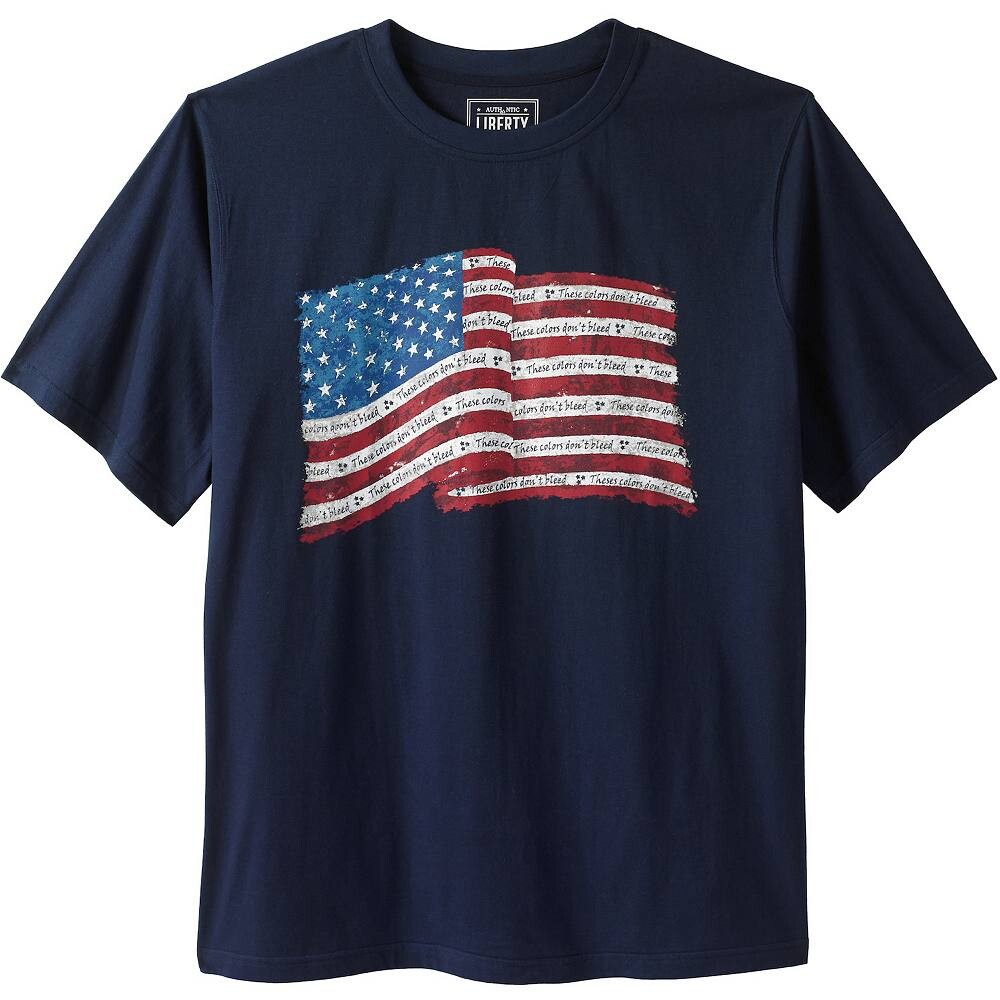 

Мужская футболка Liberty Blues By Kingsize Big & Tall Americana Screen, цвет Flag