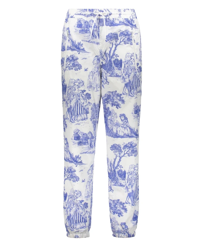 

Спортивные штаны из нейлона с принтом и эластичным поясом. Moschino, белый