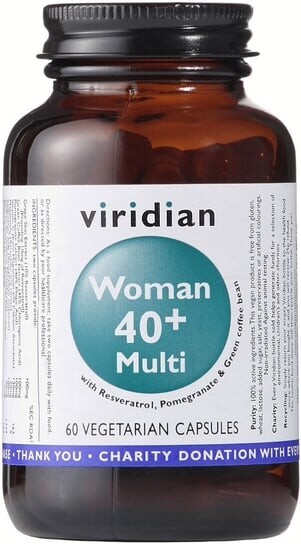 

Viridian, Мультивитамины для женщин 40+, 60 капсул