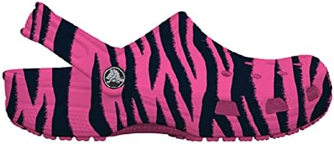 Унисекс сабо Crocs Classic с животным принтом, черный/розовый — фото 2
