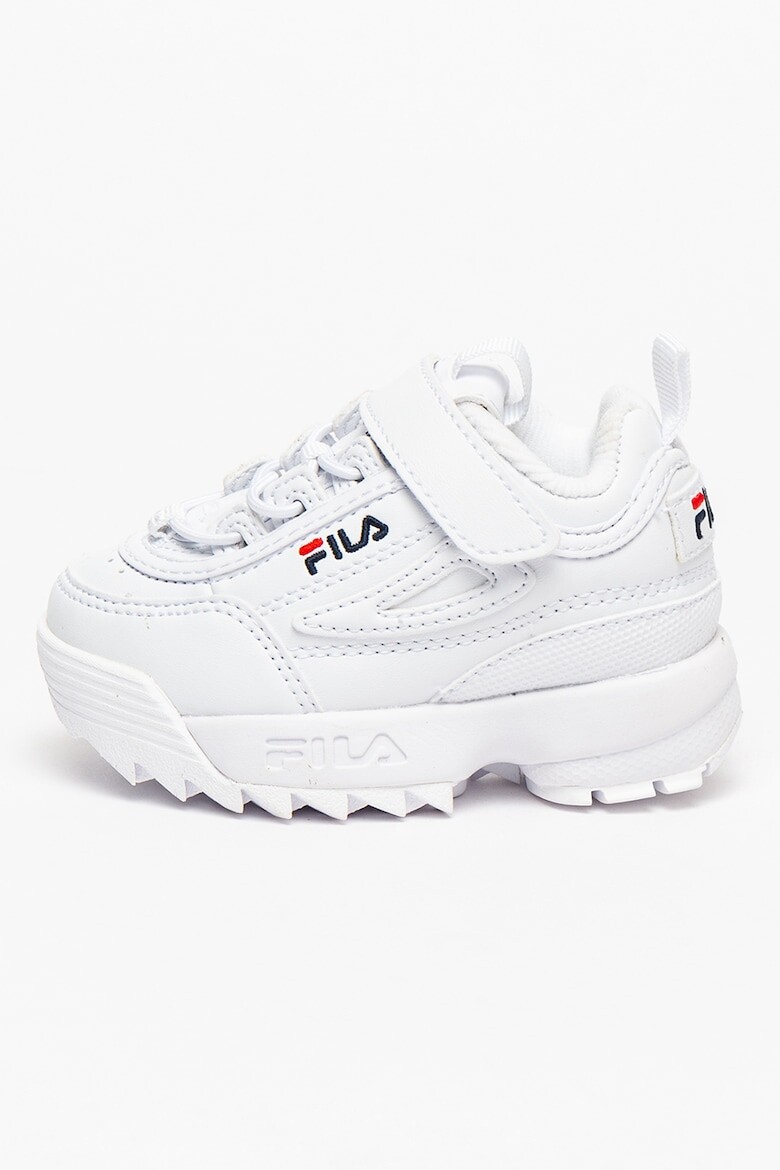 

Кроссовки Disruptor из экокожи с контрастным логотипом Fila, белый