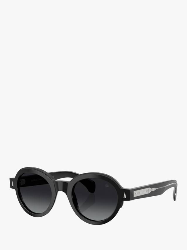 

Овальные солнцезащитные очки унисекс me6003 Moncler, цвет Shiny Black/Black Gradient