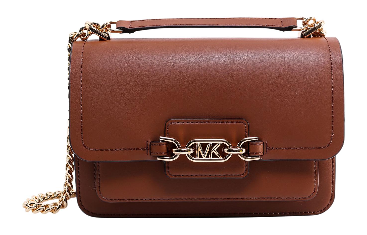 

MICHAEL KORS Кожаная женская сумка через плечо коричневая