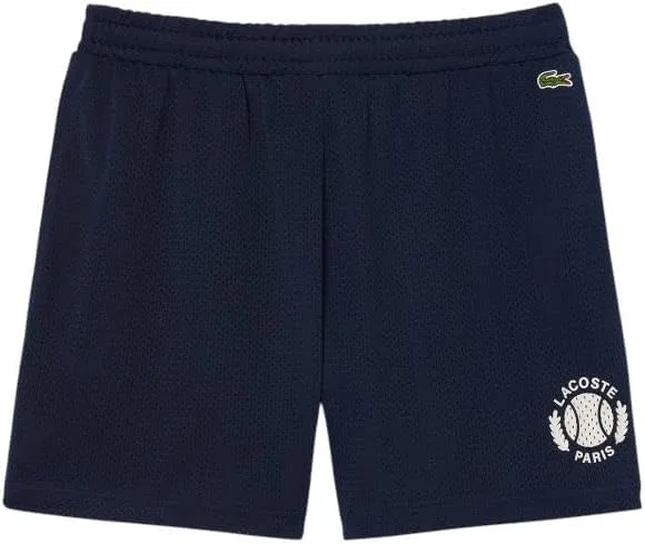 Шорты Lacoste Relaxed Fit с принтом в стиле тенниса, синий — фото 4