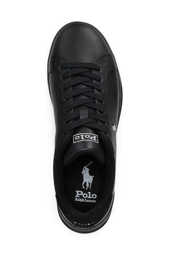 Кожаные кроссовки Hrt Crt II Polo Ralph Lauren, черный — фото 4