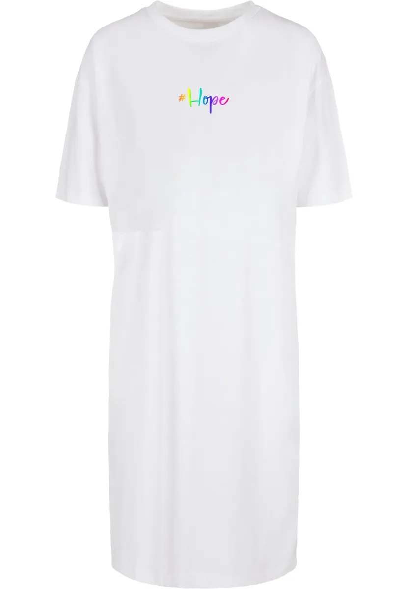 

Платье-рубашка Merchcode "Женское женское платье-футболка с разрезом Rainbow Rainbow Oversized" (1 шт.), белый