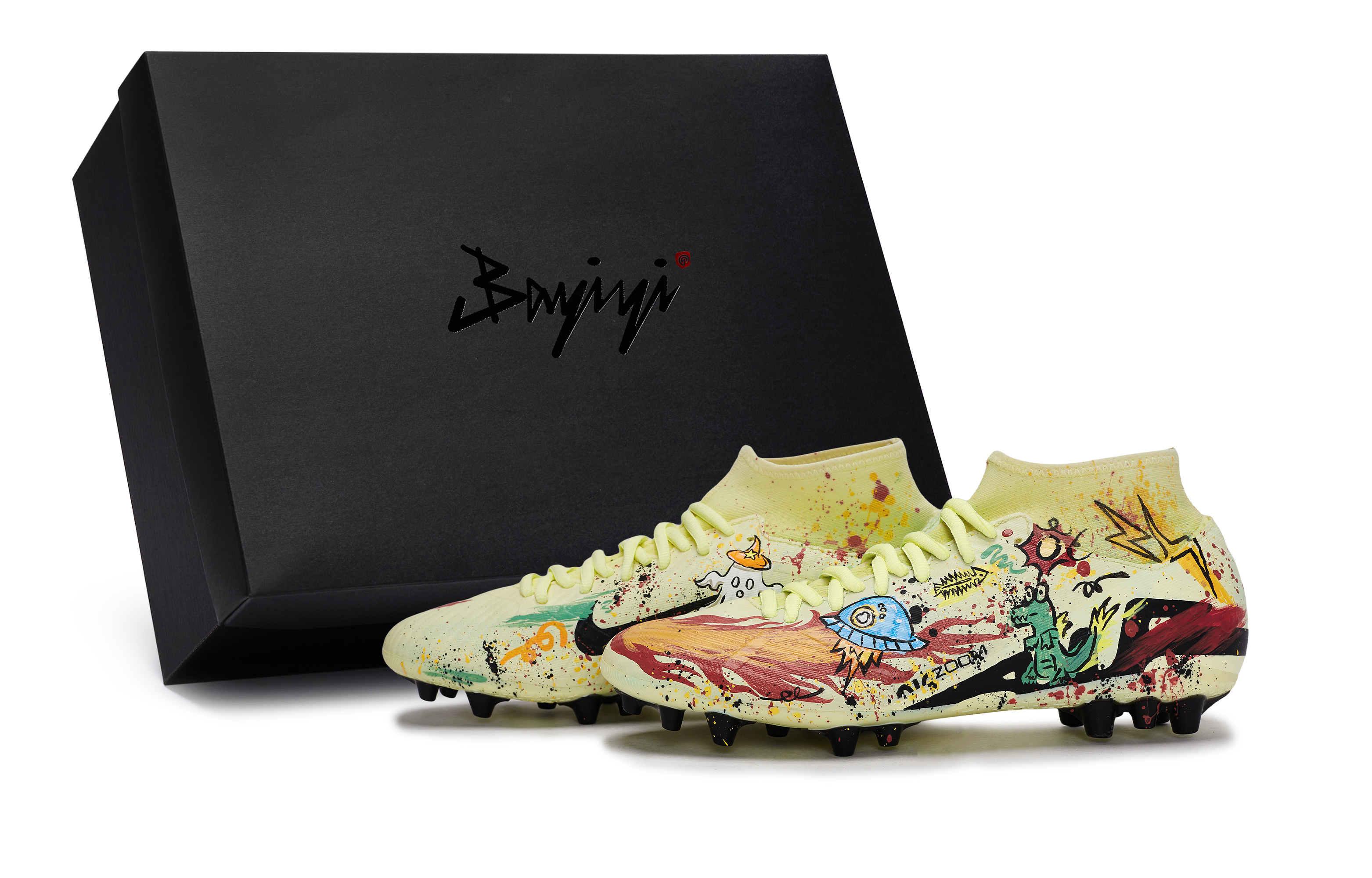 

Nike Футбольные бутсы Mercurial Superfly 9 Slip, мужские, красные, желтые, синие, зеленые
