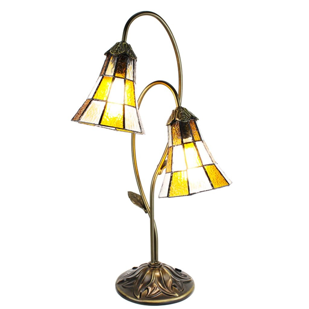 

Clayre & Eef Tiffany Настольная лампа 35x18x61 см бежевый пластик стекло Clayre&Eef