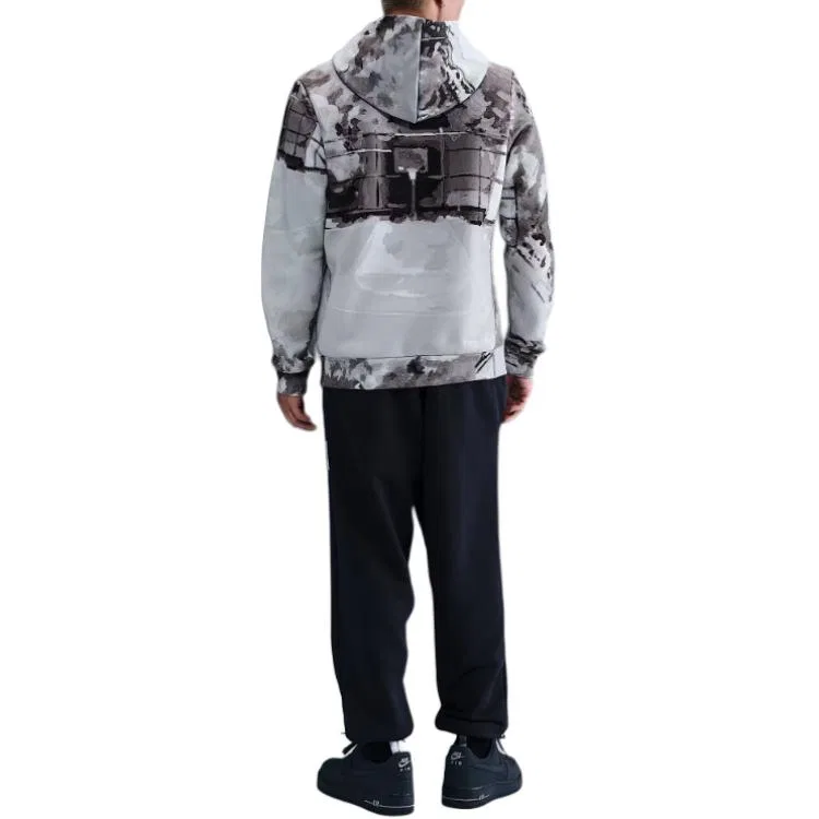 Толстовка мужская Standard Issue Therma FIT Pullover Basketball Hoodie Nike, Gray — фото 3
