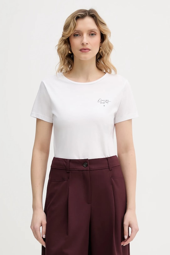 

Хлопковая футболка c elove 1 BOSS Orange, белый