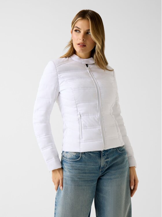 

Демисезонная куртка regular fit W6RL02 WJ492 Guess, белый