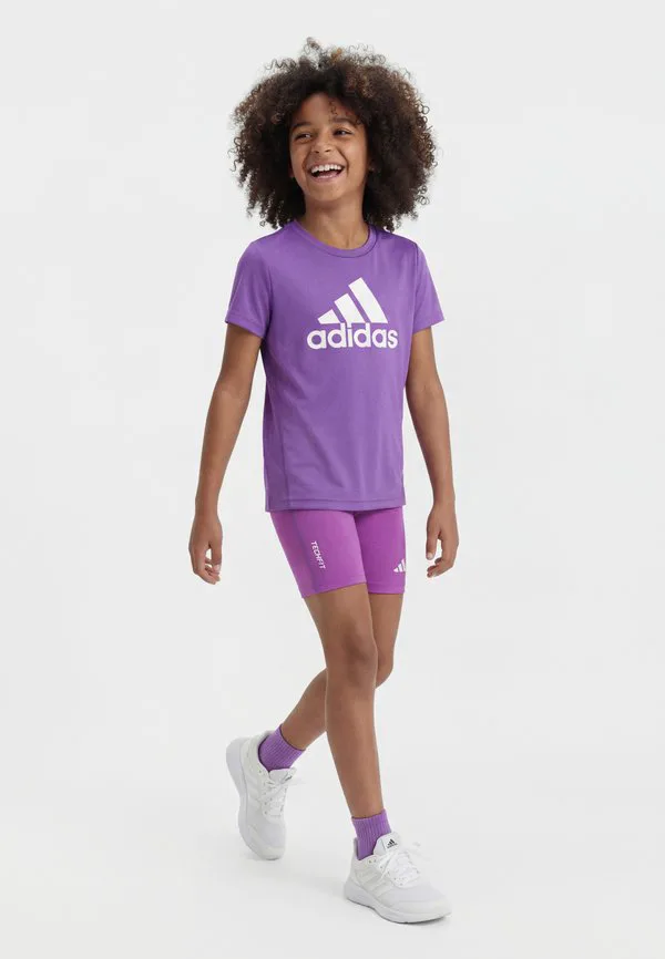 Леггинсы techfit детские спортивные шорты унисекс Adidas Performance, Active Purple/White