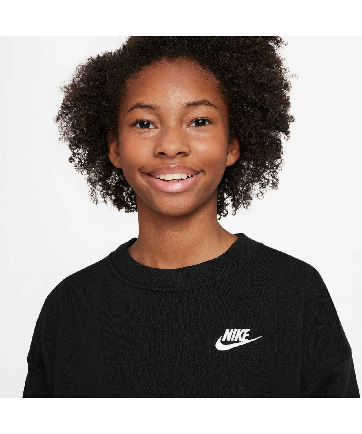 Свитшот Nike Club Fleece оверсайз, длинный рукав, кремовый — фото 3