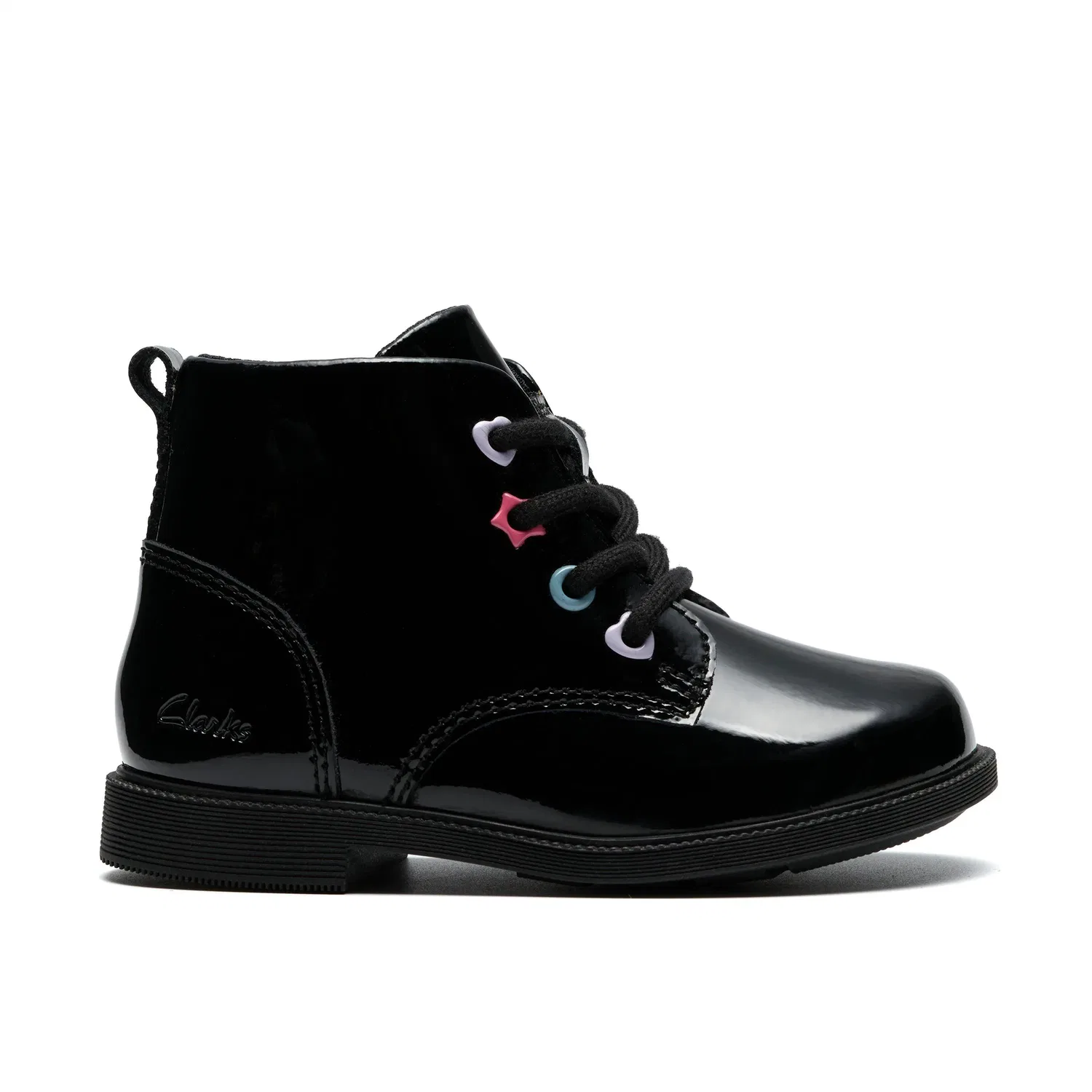 Ботинки Clarks Oaklyn Charm из лакированной кожи, черные