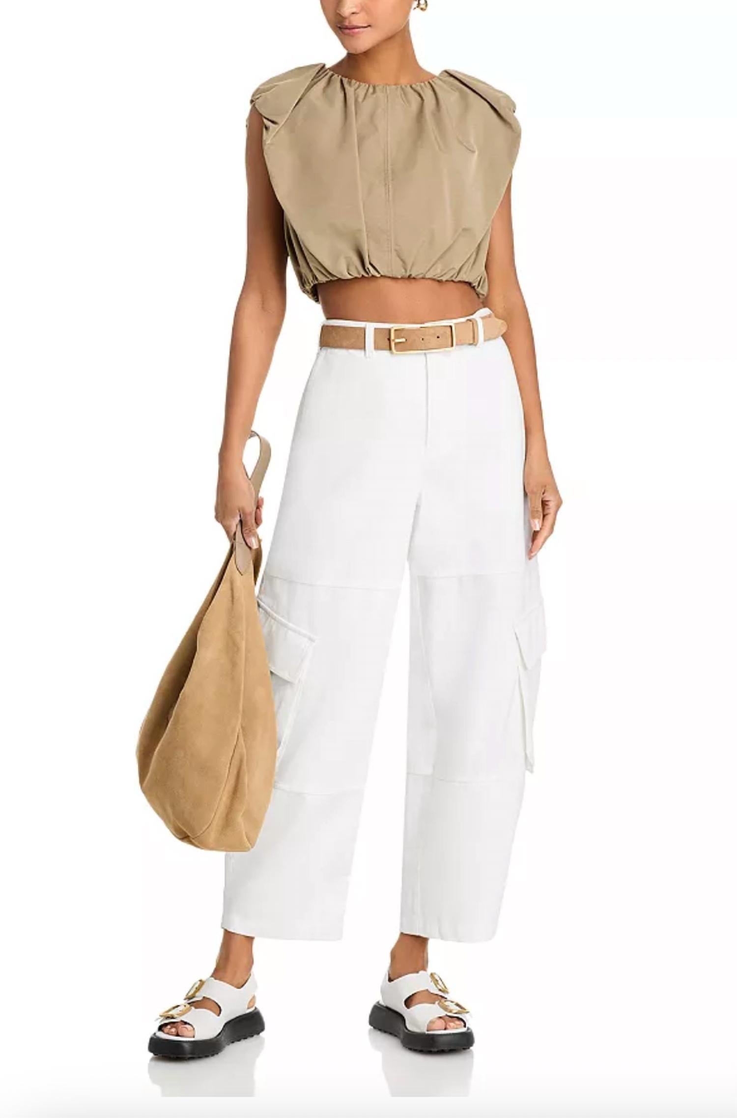 

Белые карго-штаны с пузырьками FRAME