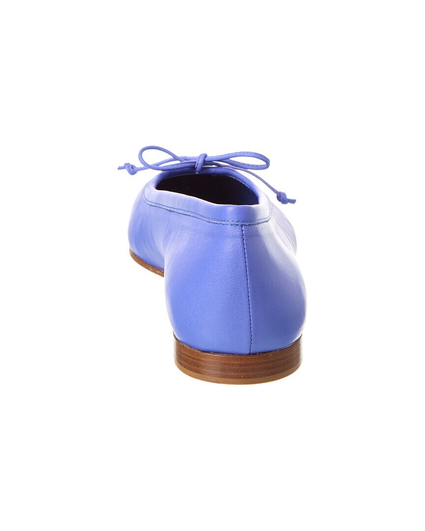 Кожаные балетки Manolo Blahnik Veralii, синий