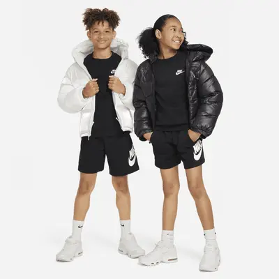 Толстовка Nike Sportswear Club Fleece, черный/белый — фото 4